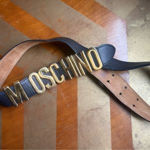 Moschino leather logo belt (Small)